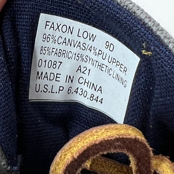 Polo Ralph Lauren Faxon Low Grey Canvas Lace Up Sneakers Men's US 9D NWB - Picture 9 of 10